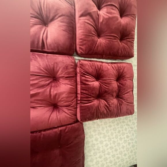 Bed Pillows - Couch Pillows - Burgundy Red - 6 count - Picture 3 of 4